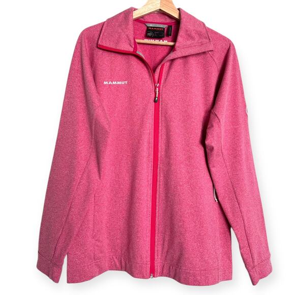 Mammut Pink Fleece Lined Light Jacket Zippered Pockets Women's Size L - Picture 1 of 11